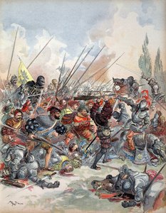 De koning bij de Slag van Pavia, illustratie uit 